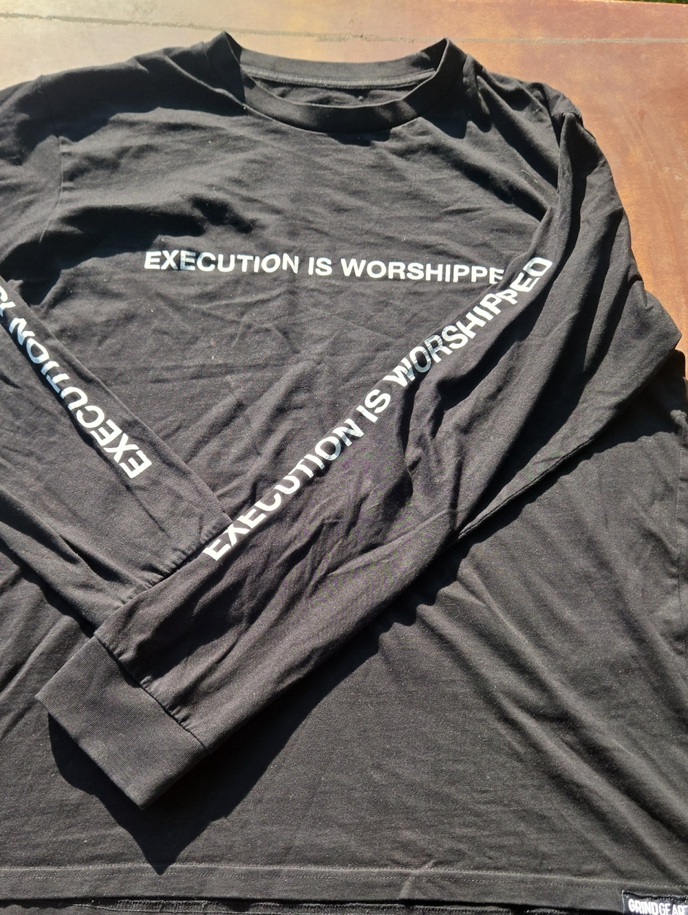 Jordan Black Long-Sleeve Graphic Tee with White Text